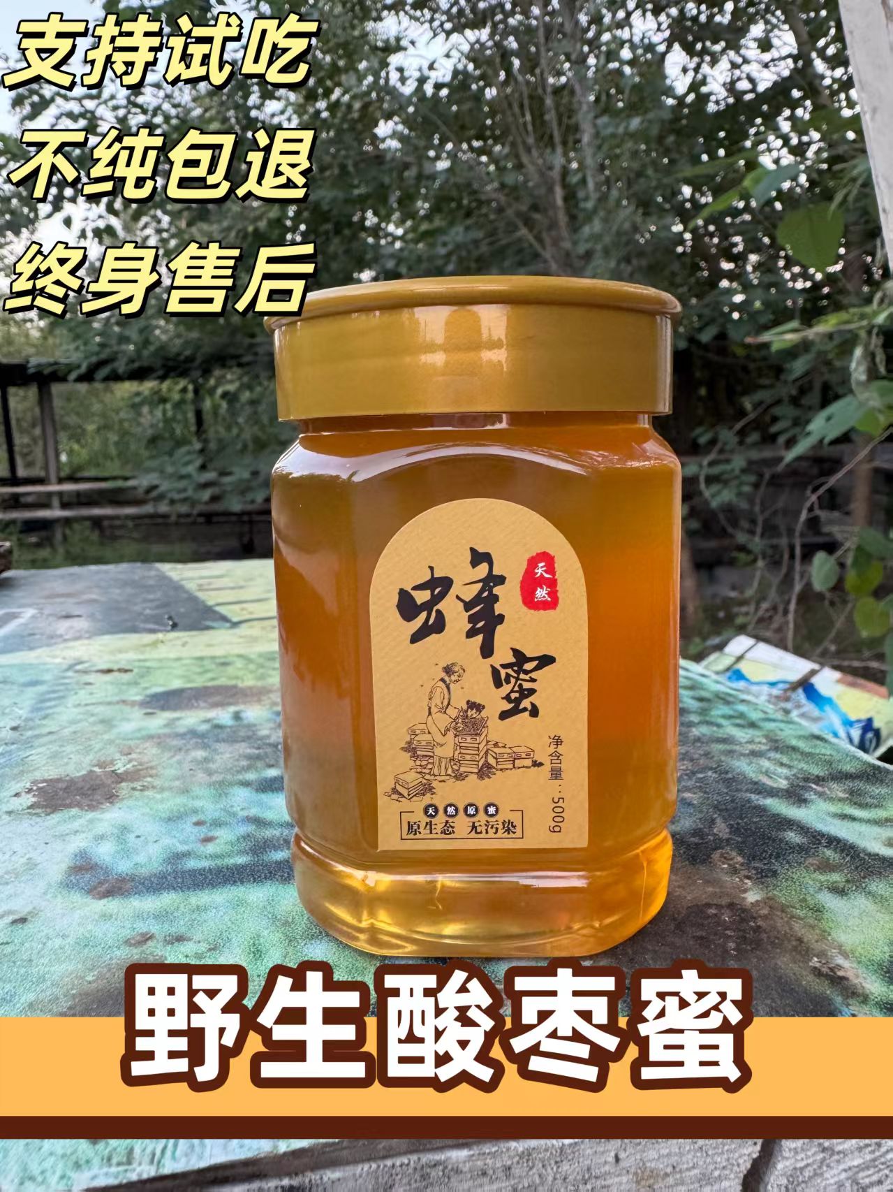 太行山野生酸枣蜜自然成熟蜜纯正天然无添加蜂蜜【假一赔十】