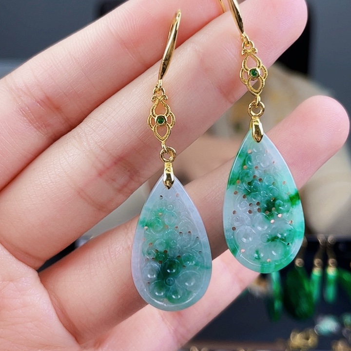 翡翠耳饰未镶嵌饰品