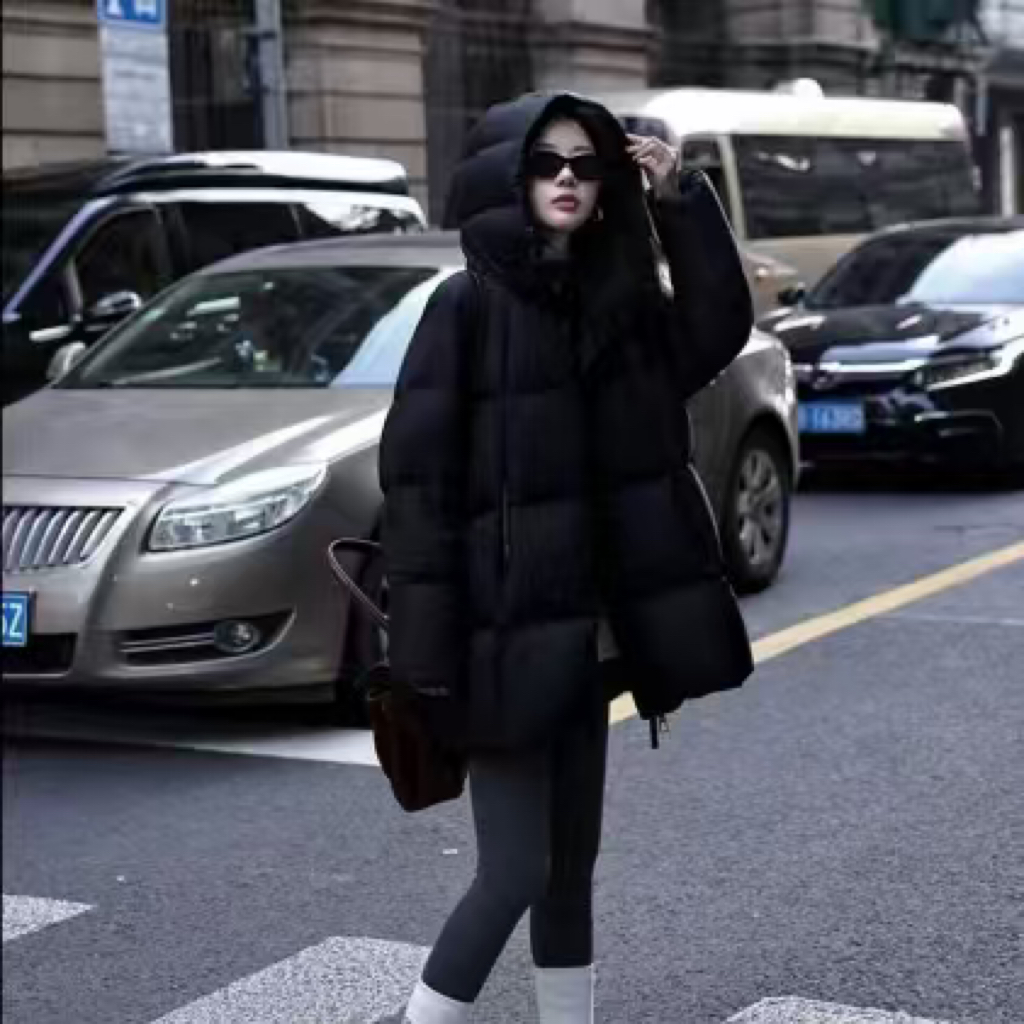 【运费险】贝贝款时尚百搭冬季新款保暖中长款羽绒服女士D