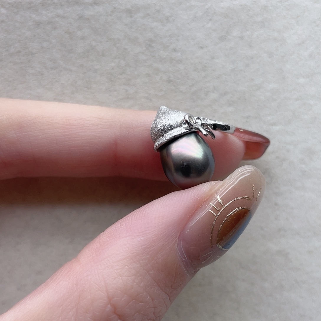 吊坠71银S925镶嵌海水珍珠