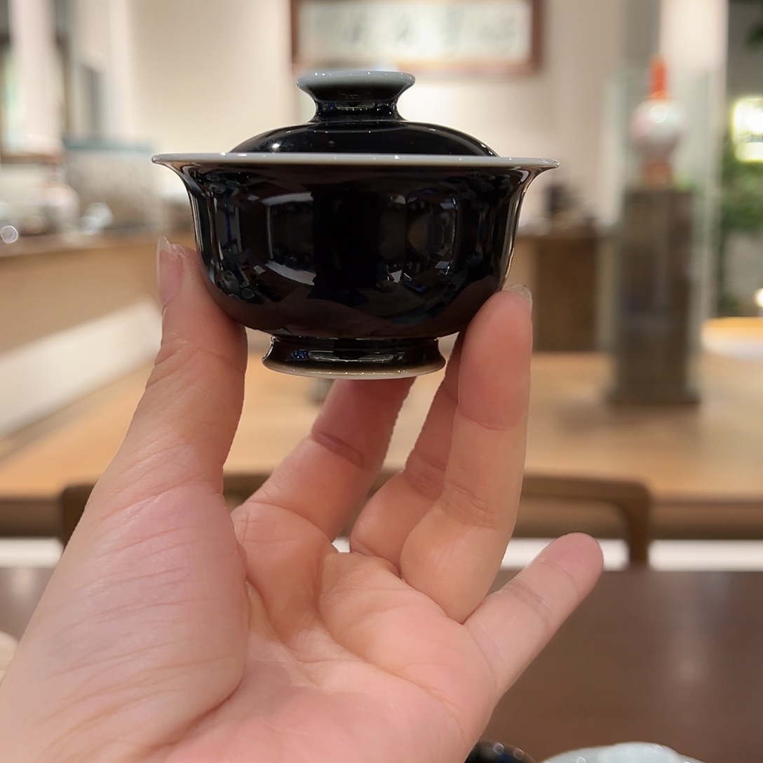 乌金釉纯手工胎天目釉