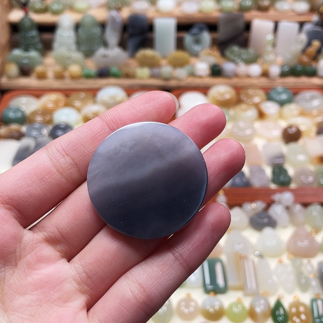 鎏***金和田玉未镶嵌吊坠(赠链)