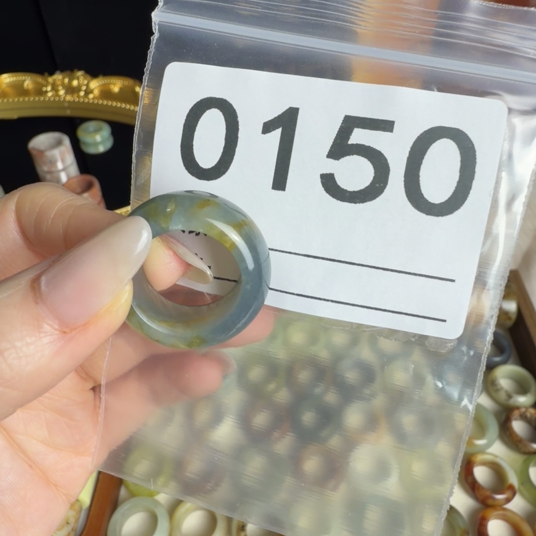 ****酱蛇纹石玉合金戒指