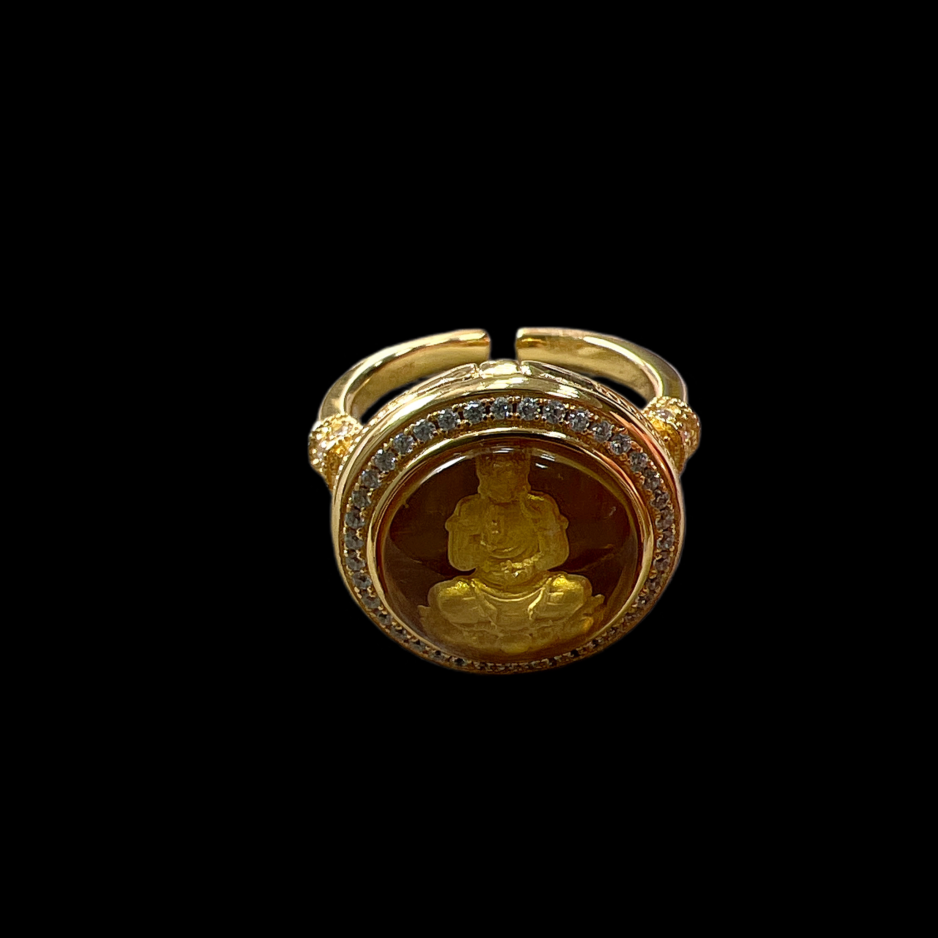 7557-琥珀戒指（阿弥）孤品