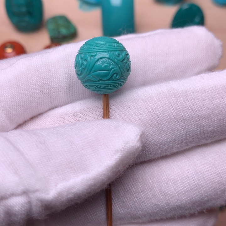 绿松石唐草纹13.7未镶嵌