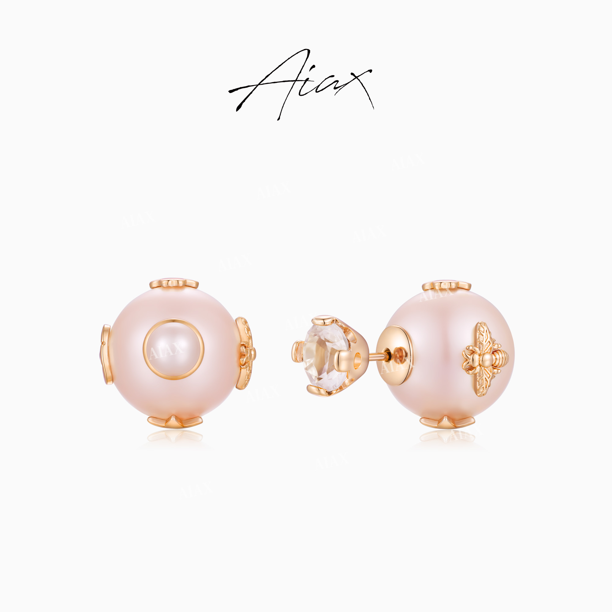 AIAX  618【夏上新】时尚百搭小蜜蜂星星珠珠耳环TSL1118