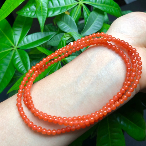 原矿南红樱桃红卡3多绕