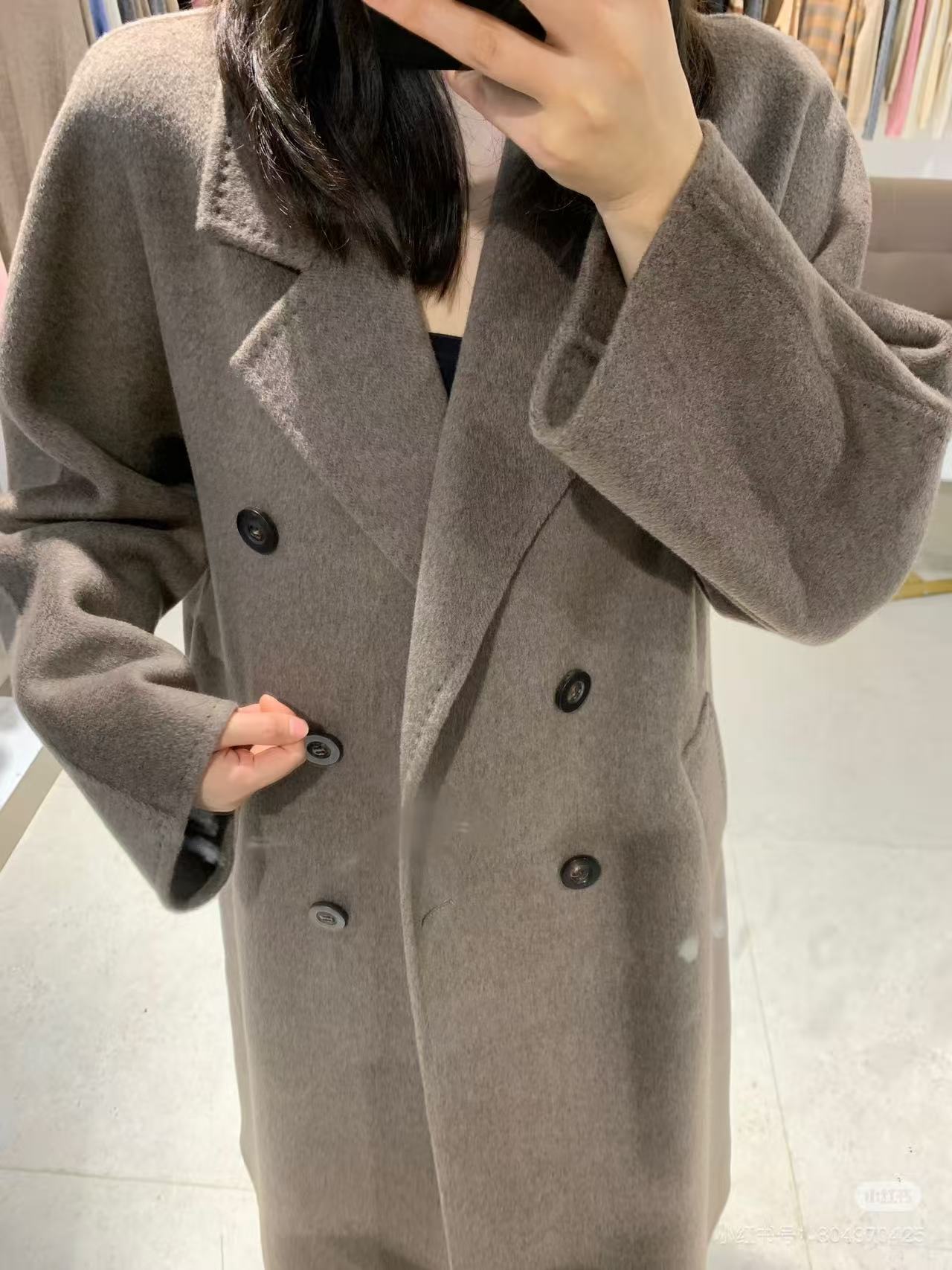 421--480长款羊毛大衣韩版显瘦外套时尚女装