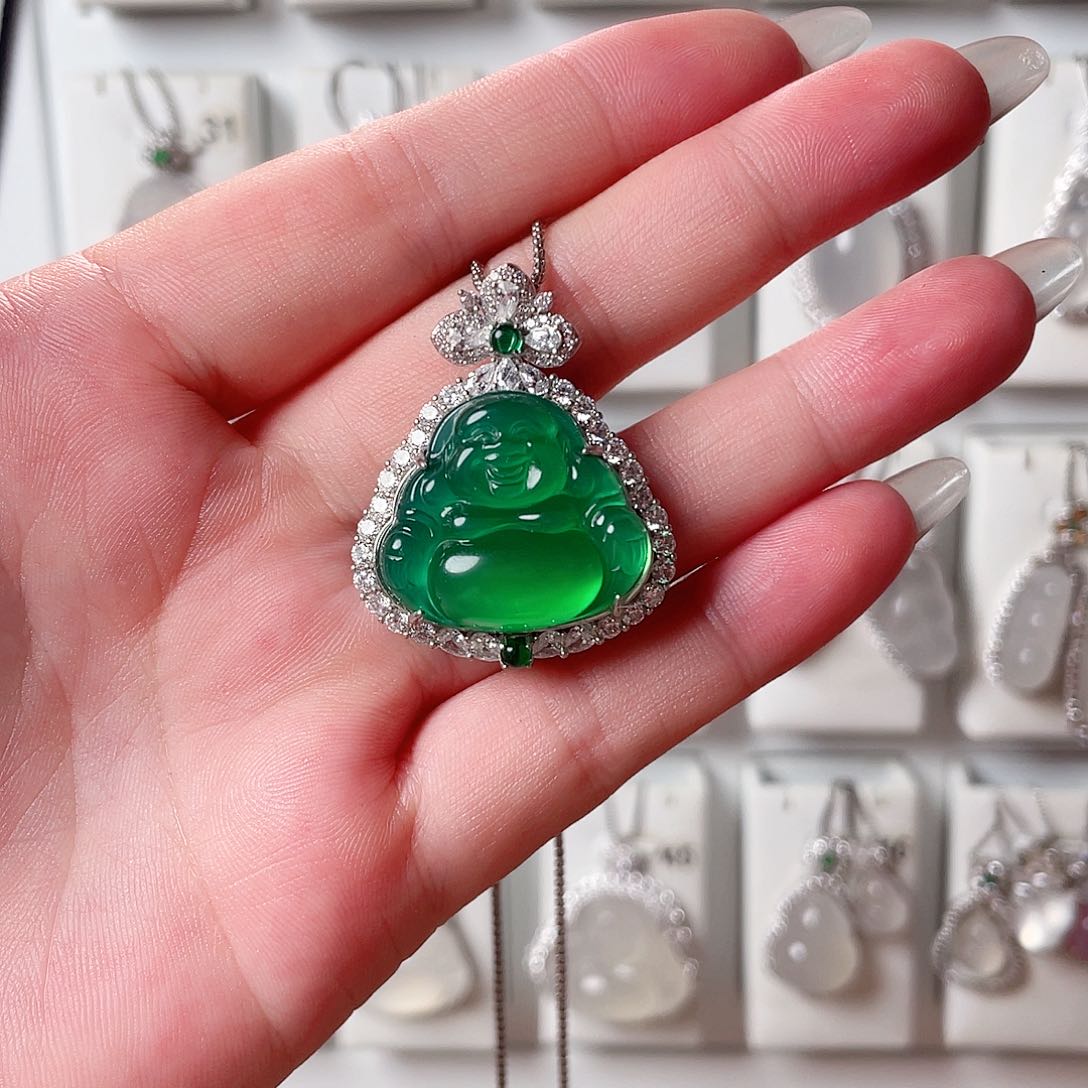 玛瑙/玉髓颈饰银S925镶嵌