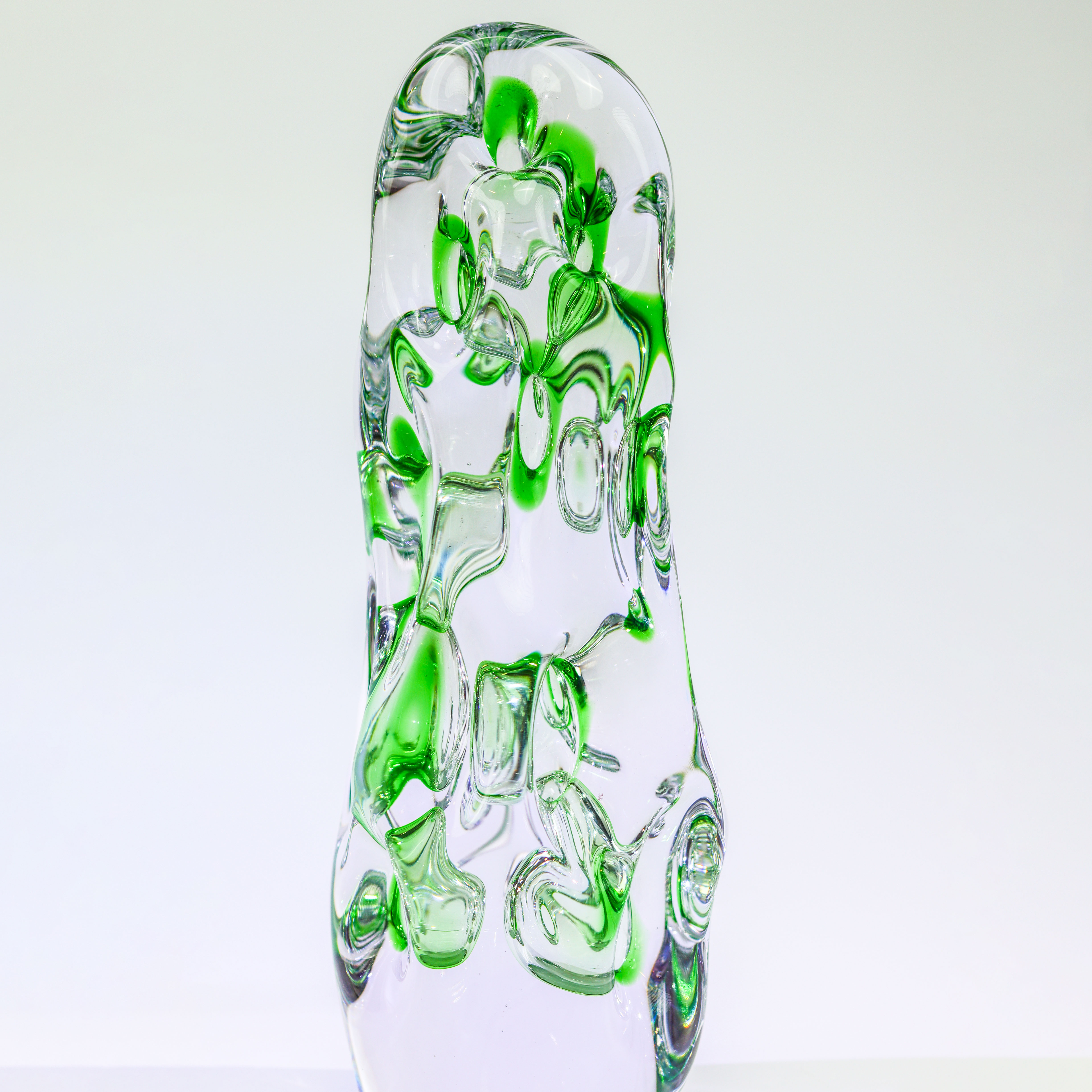 晶莹琉璃【绿色太湖石】意式轻奢简约高档水晶琉璃摆件