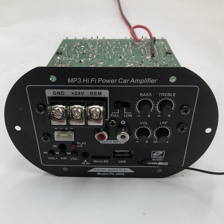 220V插卡蓝牙10寸大功率12V车载有源汽车低音炮功放两对管改装箱