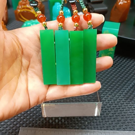 寿山石印石雅安绿素章