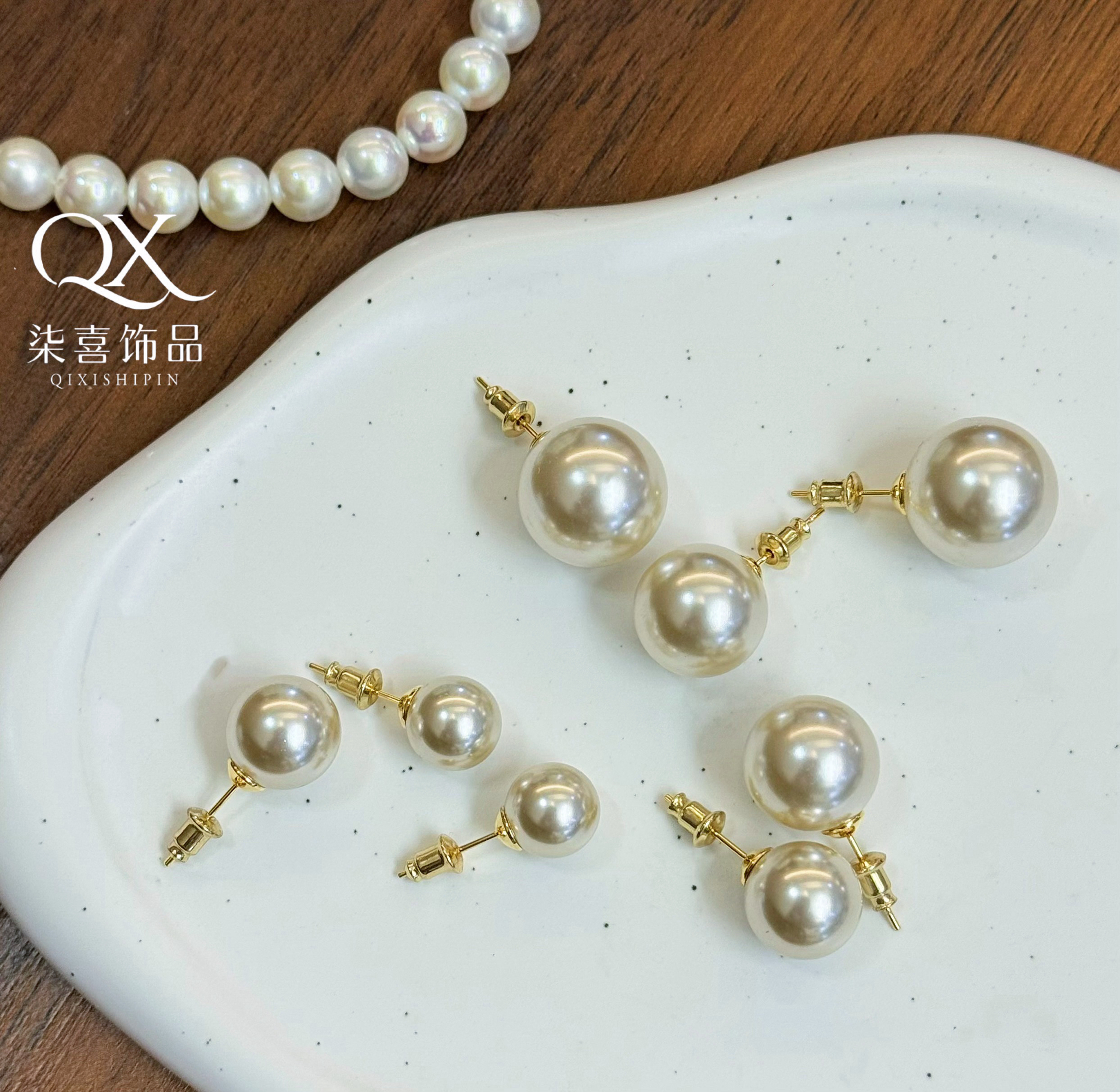 925银耳饰 施家珠耳钉简约优雅ins小众轻奢气质耳钉耳环