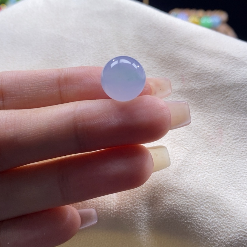 【闪购商品】翡翠颈饰未镶嵌冰奶蓝紫珠卡12.8