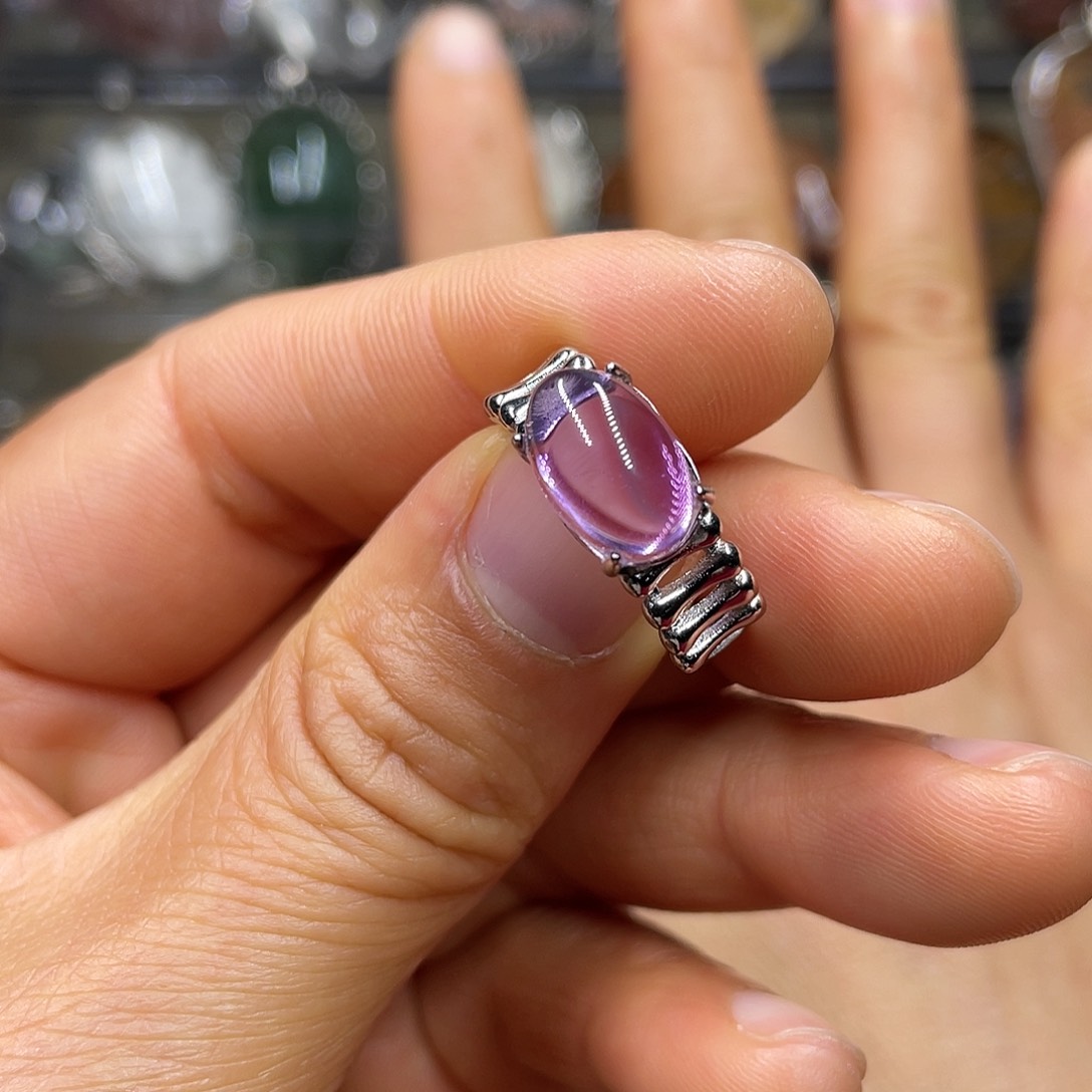 【闪购商品】水晶珠宝半成品银S925镶嵌戒指