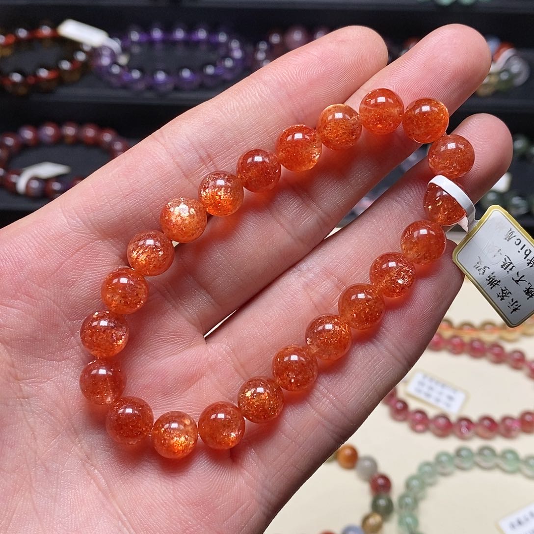 日光石手链未镶嵌手串8.7