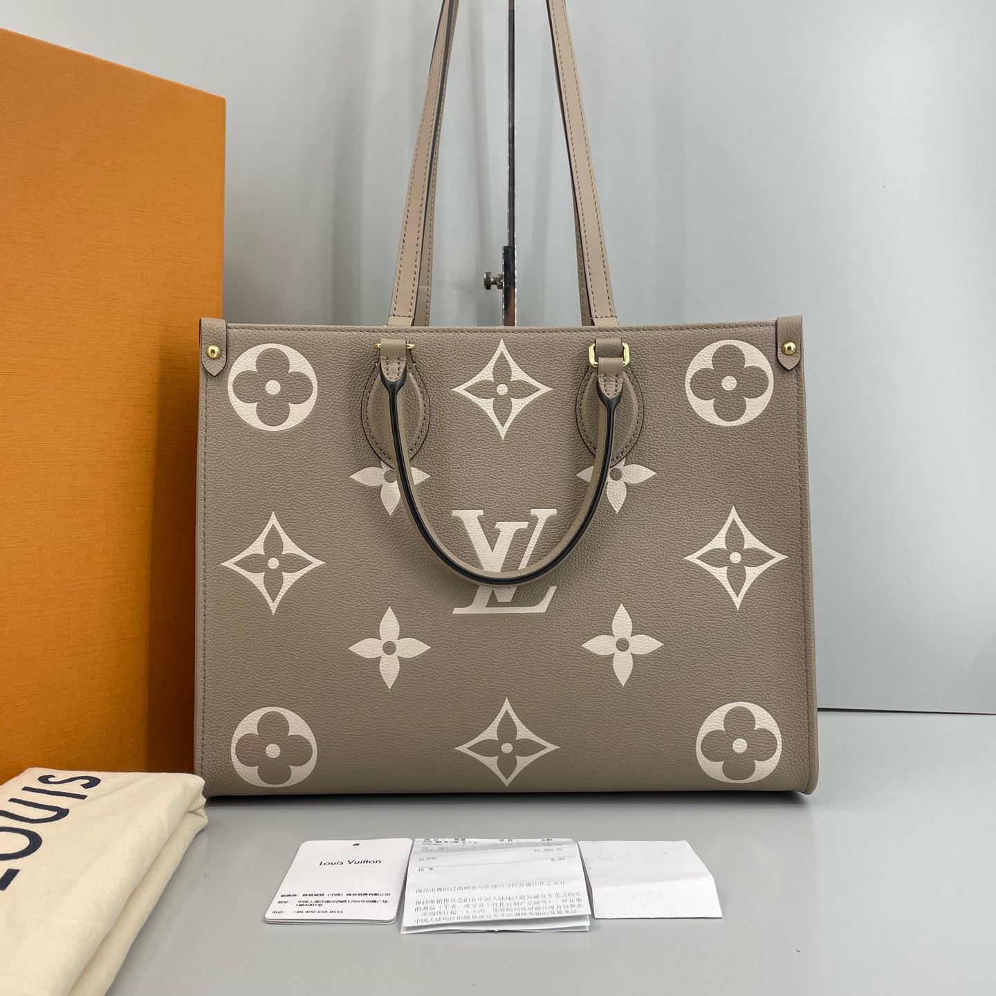 95新 LouisVuitton/路易威登 优选/Onthego中号托特芯片/25年票
