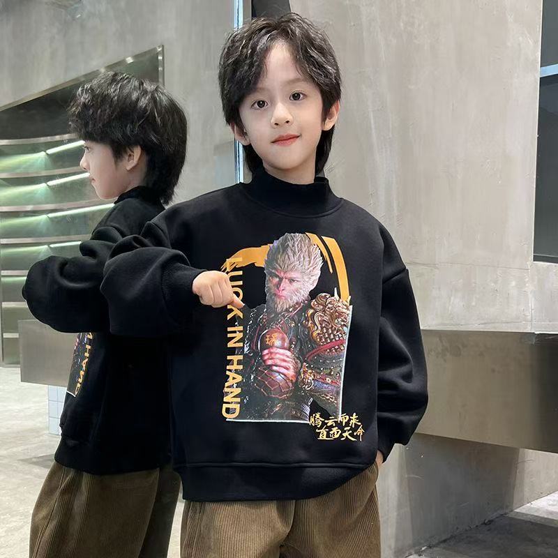 F00334童装男童卫衣2025春秋男孩新款韩版男大童装上衣时尚打底衫