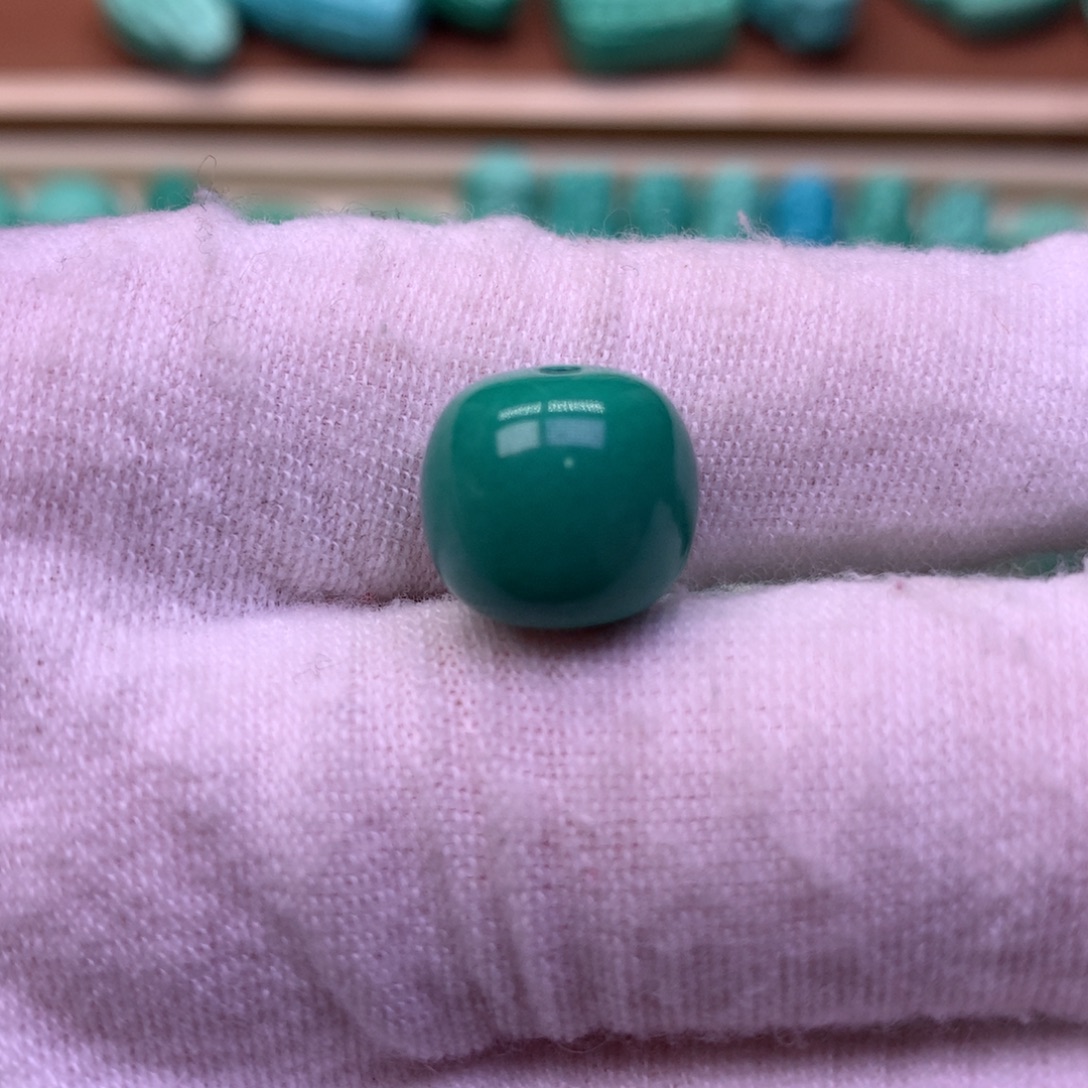 原生态散珠配珠深绿色老型卡12