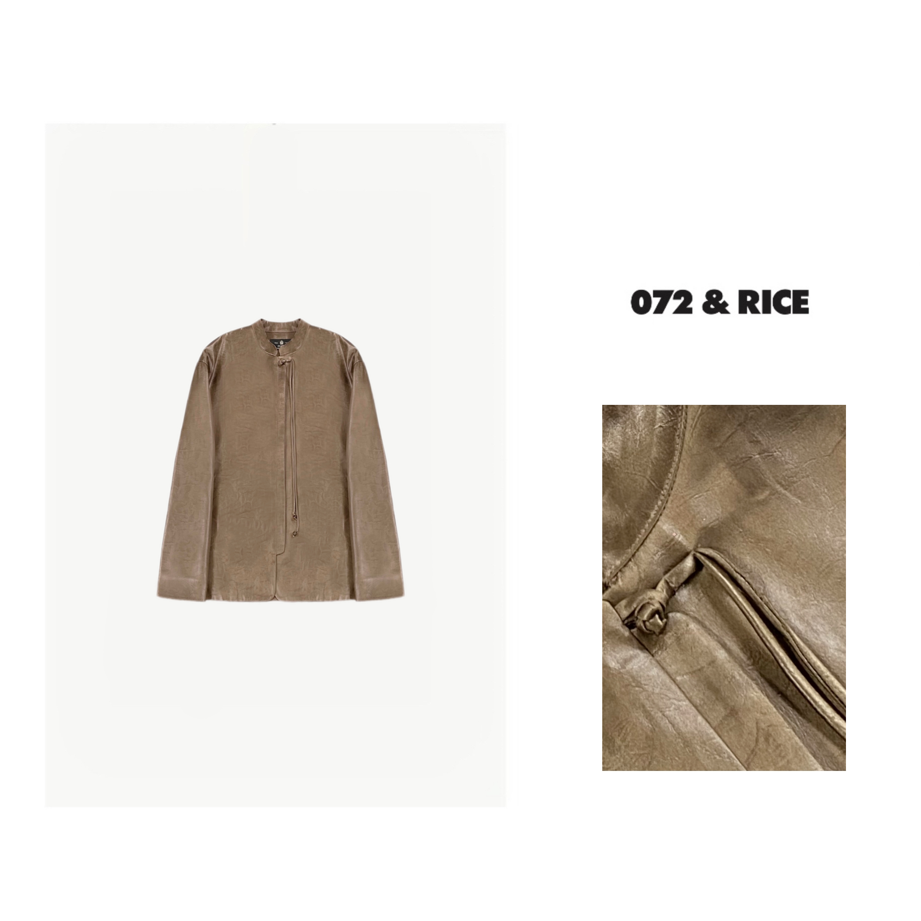 072 & RICE【东方美学】春季圆领单排扣国风长袖外套 24W002Z FF11
