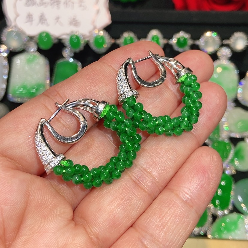 【闪购商品】未镶嵌翡翠耳饰用****6天然翡翠