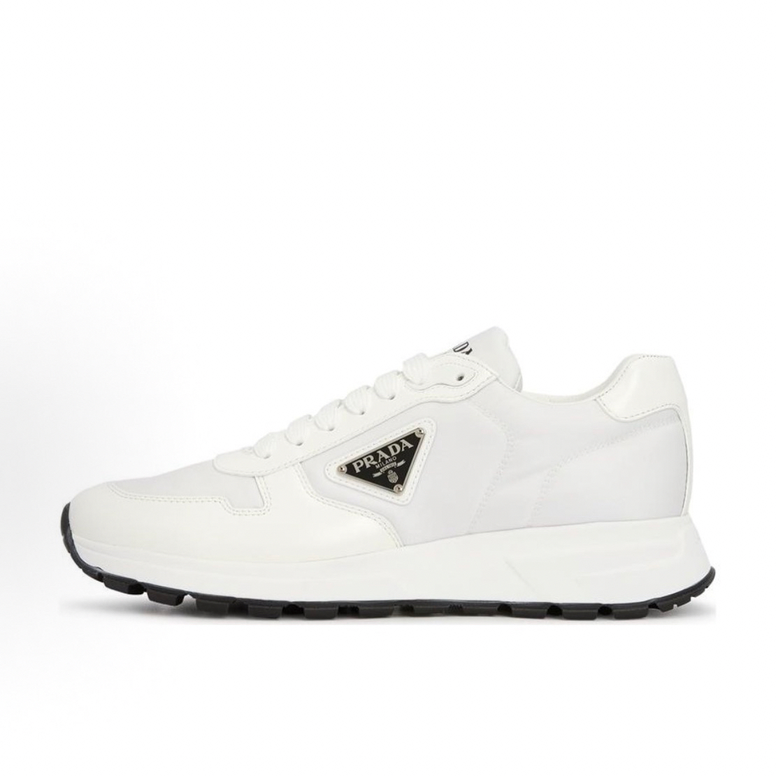 未使用 Prada/普拉达 普拉达 全白三角黑标运动鞋