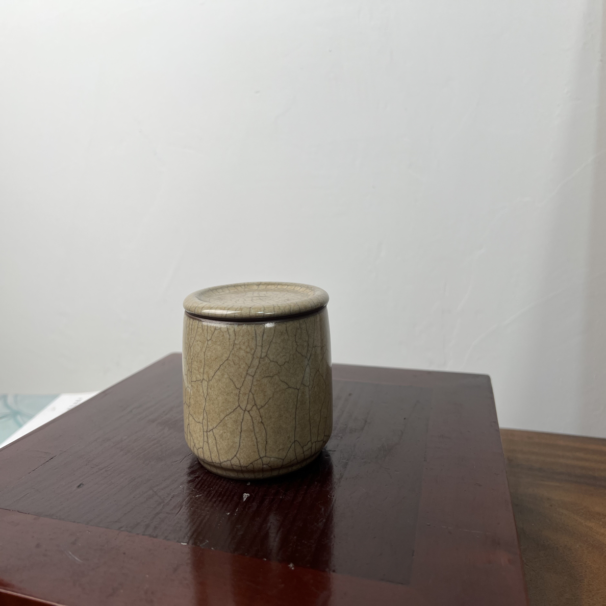 特价叶俊杰传世哥窑茶罐复古创意陶瓷小盖罐全手工直筒便携储物