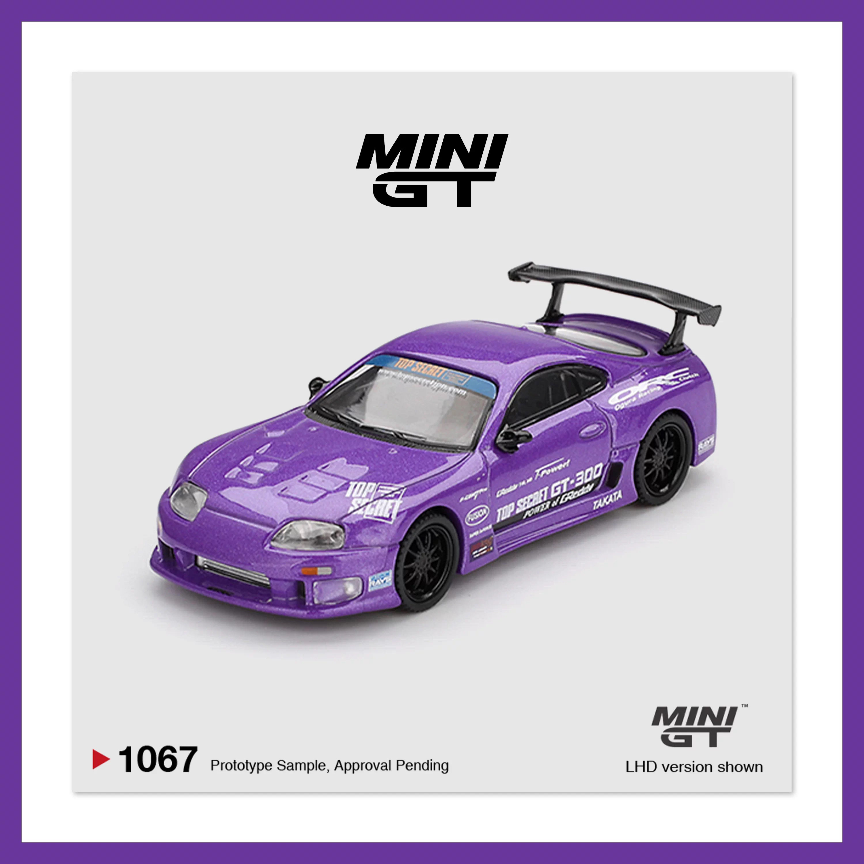 现货MINIGT 1:64 丰田Supra A80 Top 紫色 合金汽车模型#1067