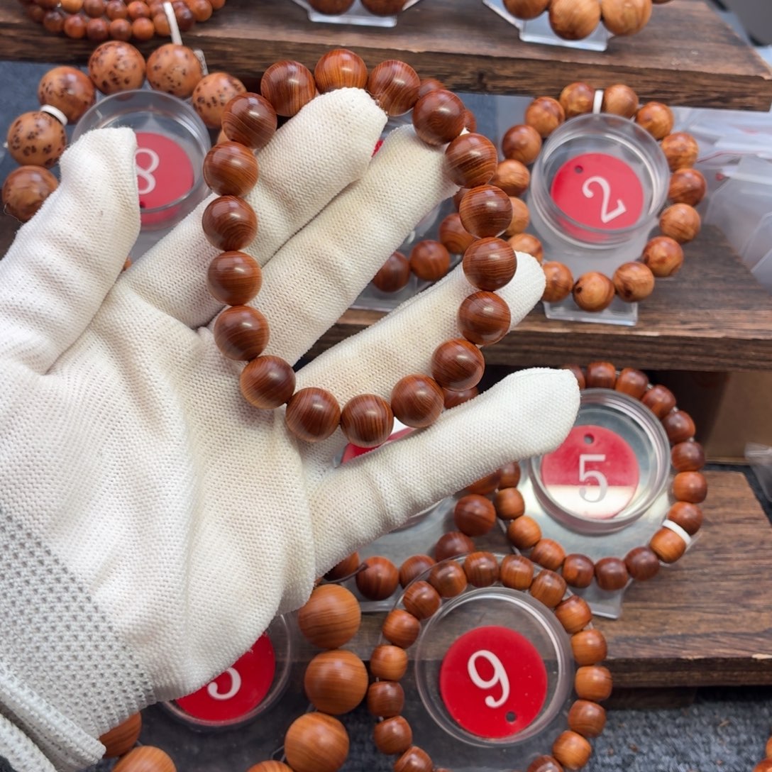 用***7手串/手链柏木（崖柏）12干黑雷击五灵脂