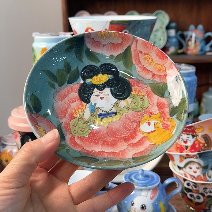 陶景德镇釉下手绘陶瓷 