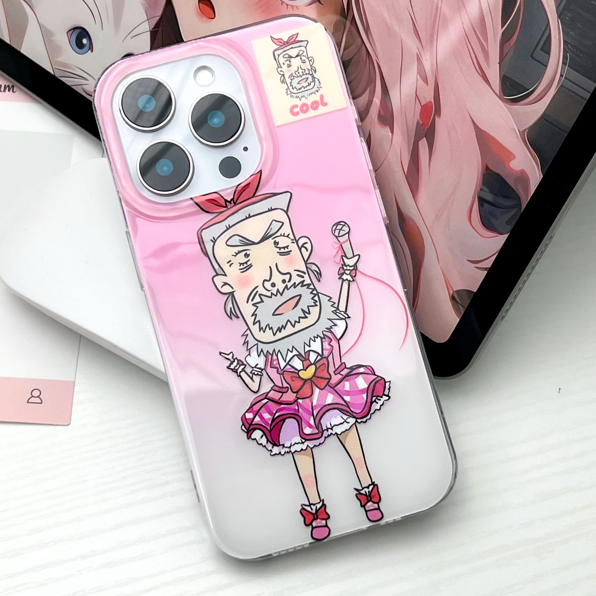 IMD手机壳搞怪洛丽塔牛爷爷适用苹果16iPhone15华为小米oppovivo