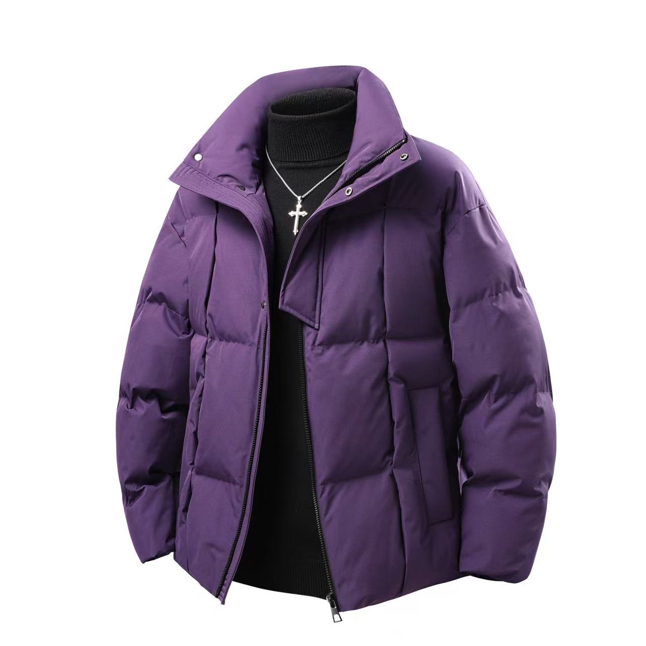 2025冬季户外男士加厚保暖羊毛款棉衣8601