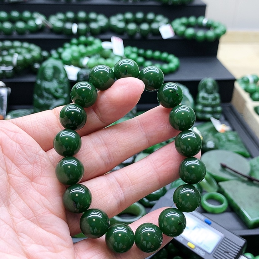 【闪购商品】未镶嵌和田玉（碧玉）手链