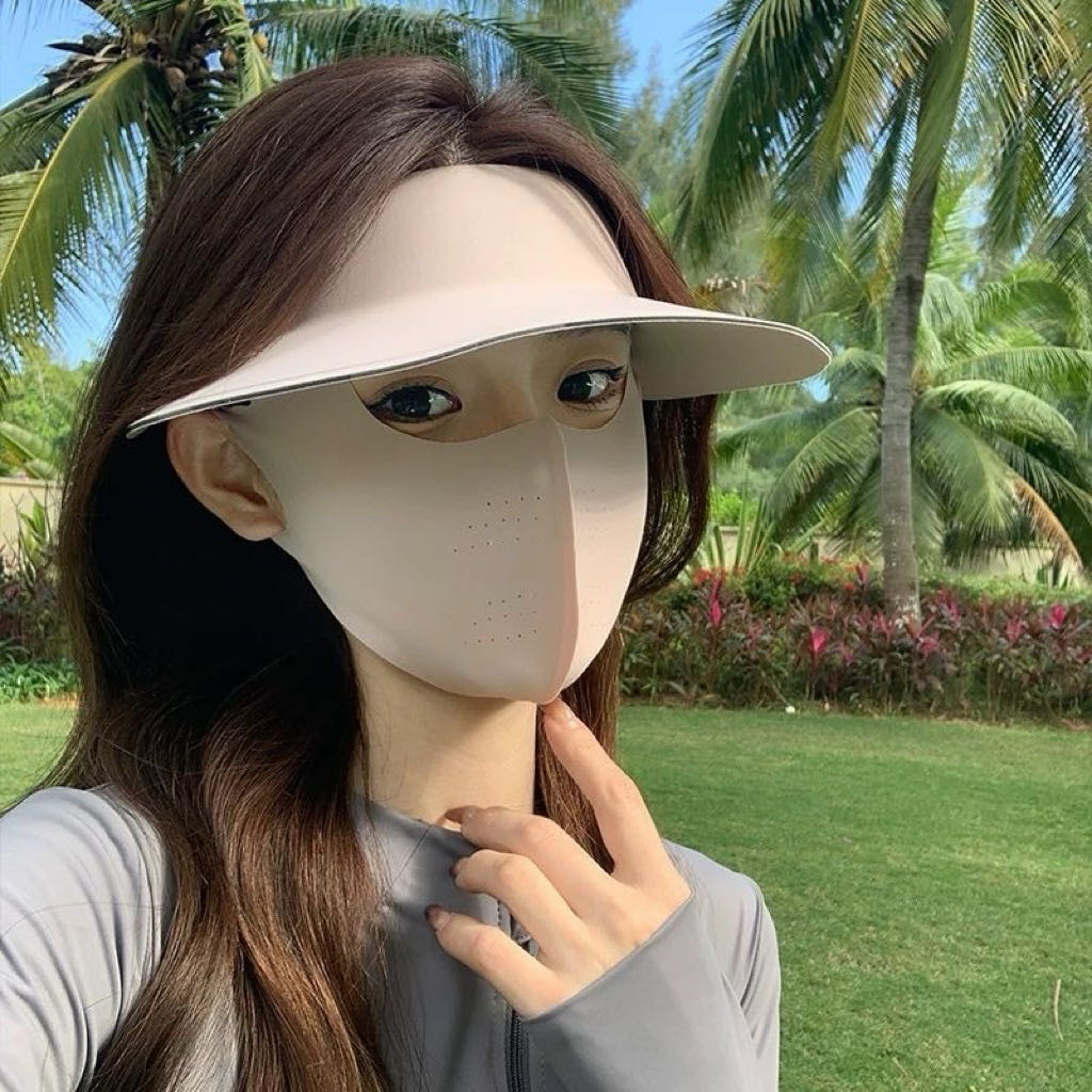 2025新款无痕一体防晒帽女款夏季防紫外线空顶遮阳帽大檐太阳帽子