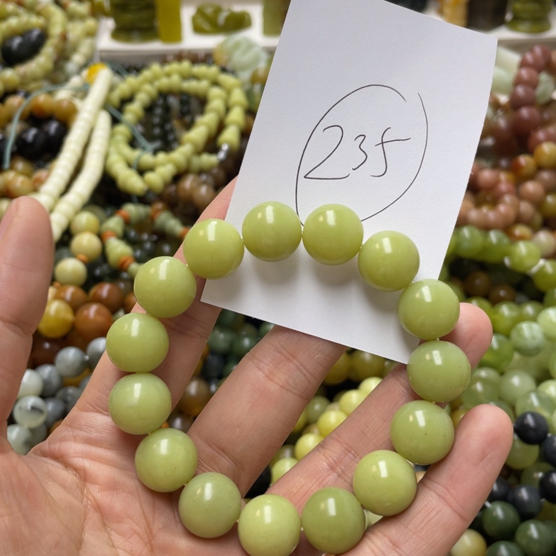 蛇纹石玉手链未镶嵌