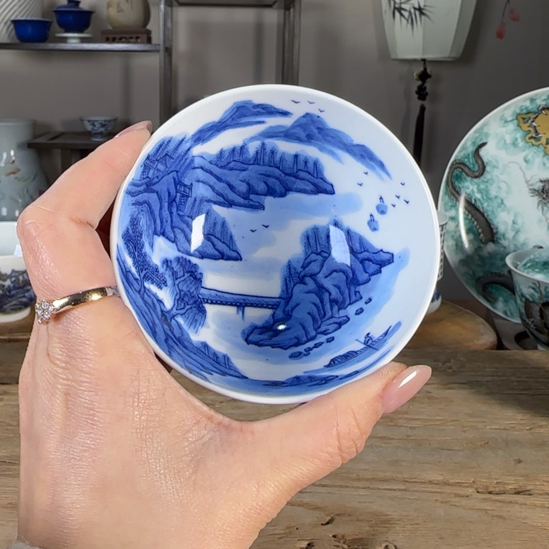 杯景德镇陶瓷柴烧多人