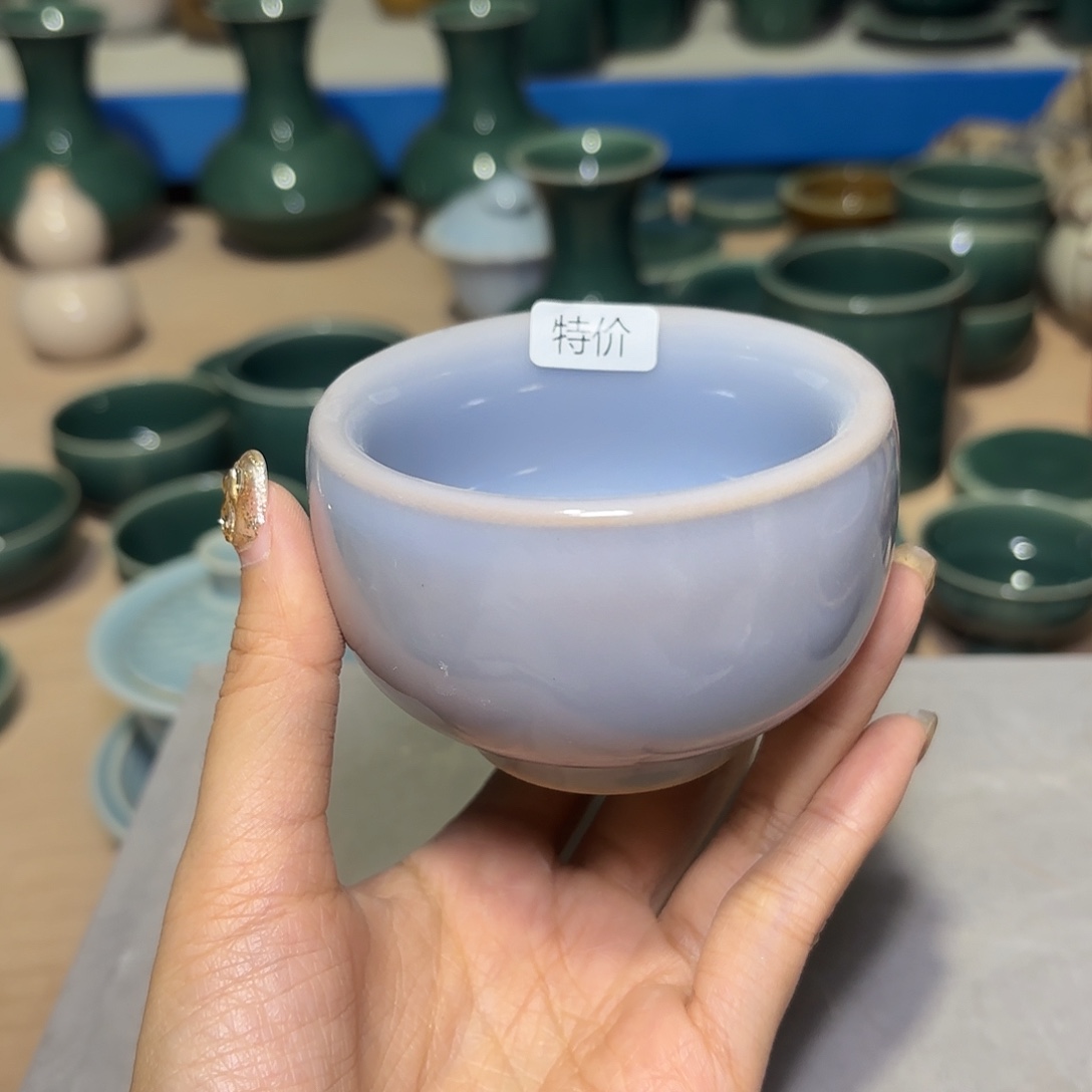 龙泉云间青瓷小米茶器