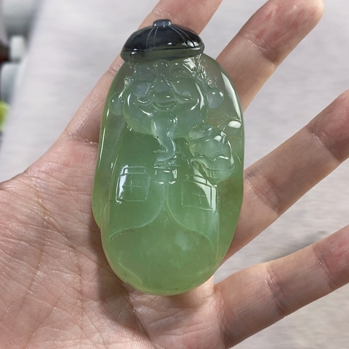 未镶嵌岫玉手把件