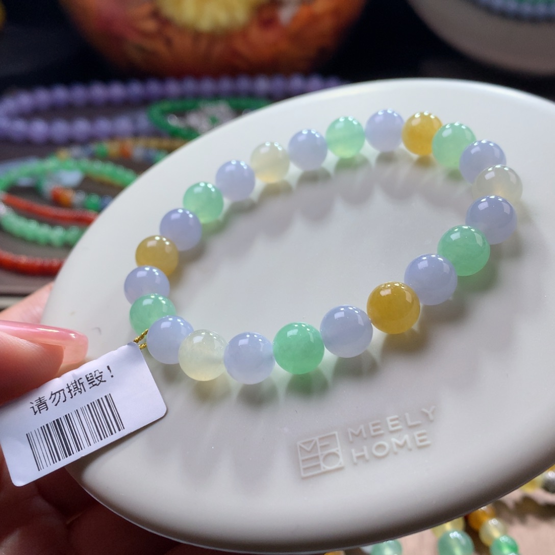 未镶嵌手链翡翠胶润多宝卡8