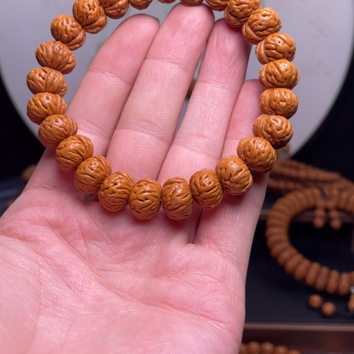 汤***鱼桃核手串13蟠桃手串