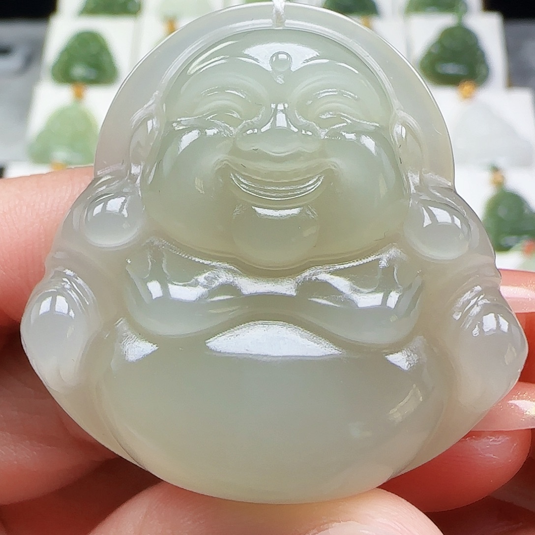 和田玉未镶嵌吊坠(赠链)