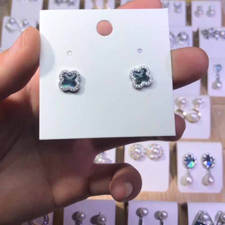 淡水珍珠耳饰银S925镶嵌