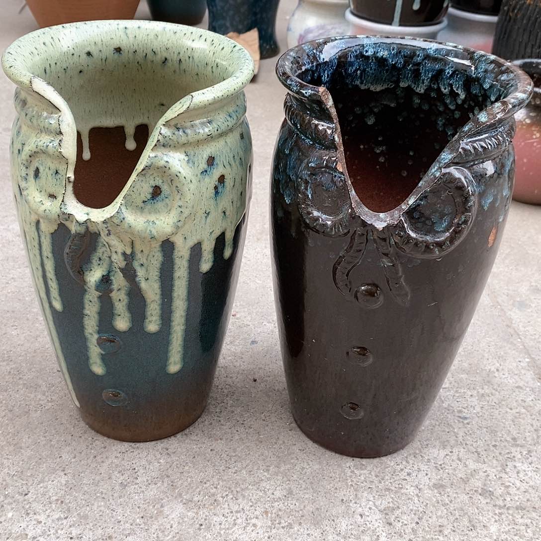 紫砂花盆瑕疵口15高25