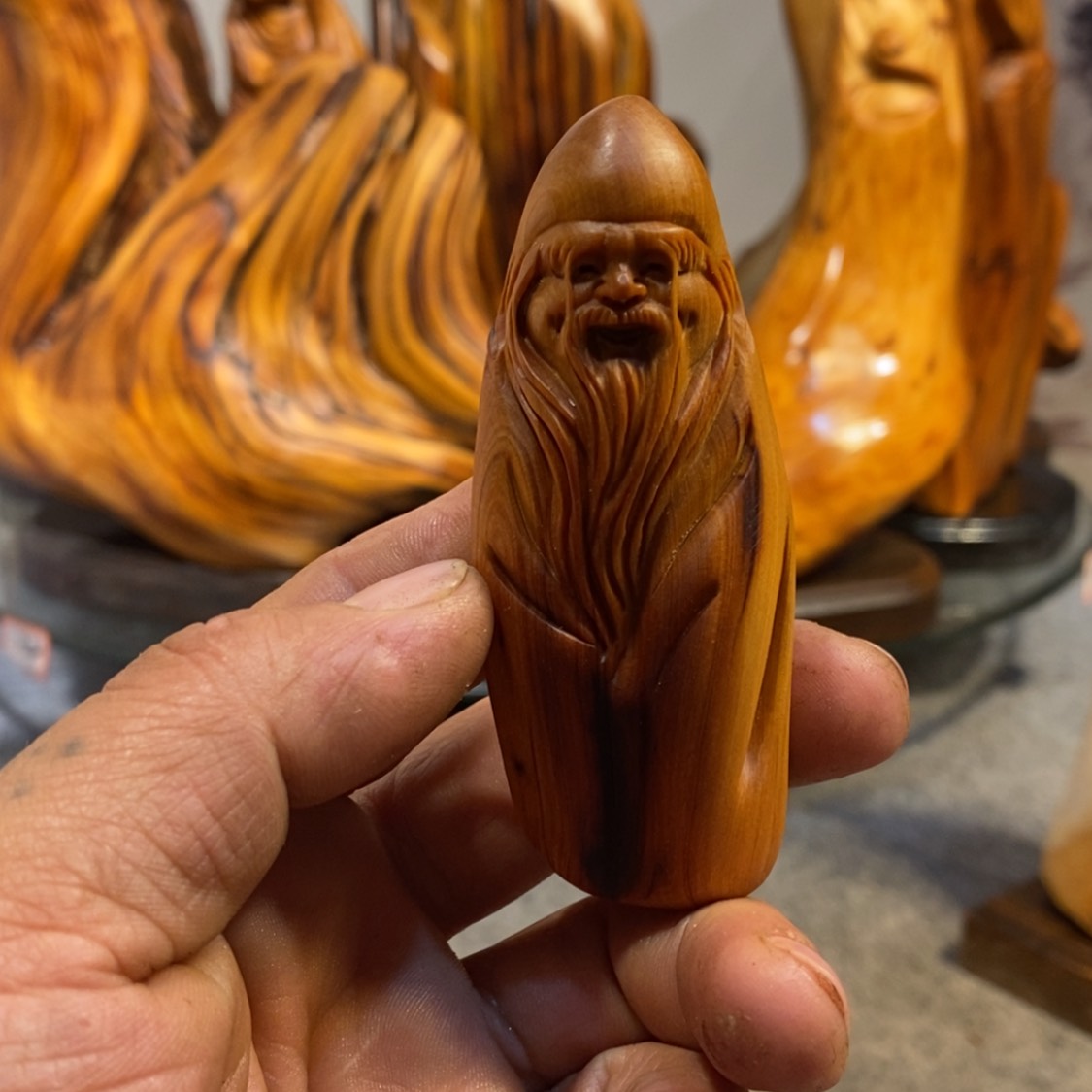 【闪购商品】柏木（崖柏）根雕木雕工艺品摆件家居买十送一手把件