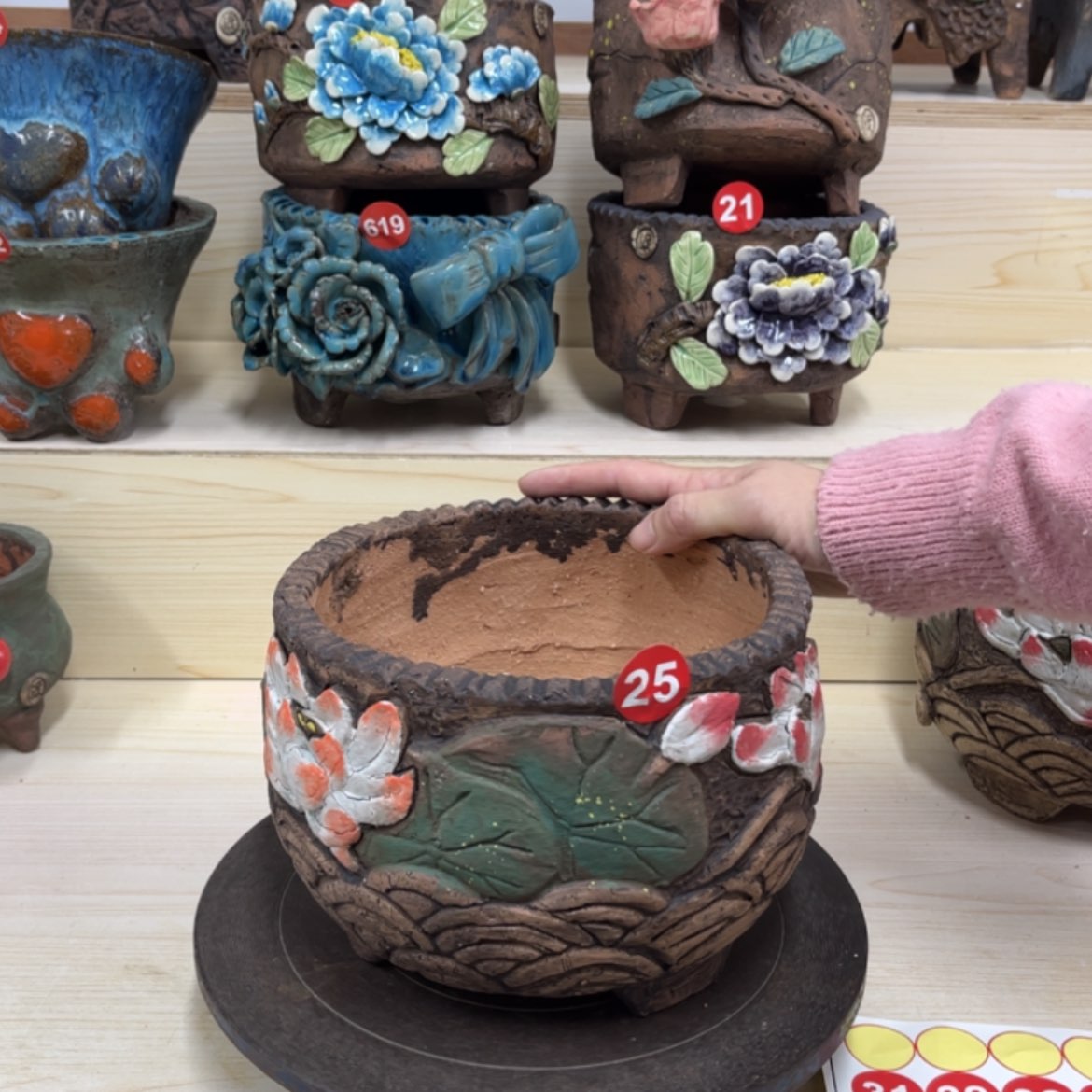 【闪购商品】紫砂花盆25微瑕号内口18外高15