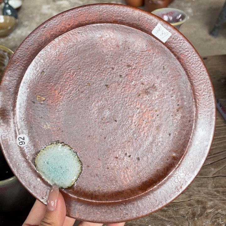 浪鬼家釉绘柴烧餐具海**星盘