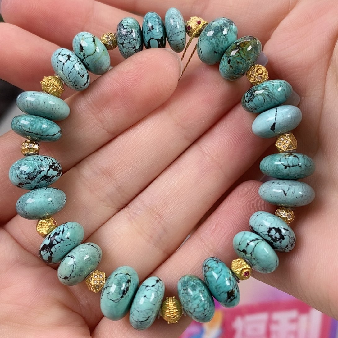 绿松石银S925镀金镶嵌珠宝奇石