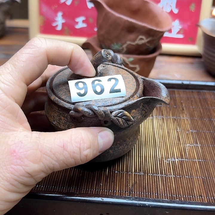 纯手工制作粗陶茶具百