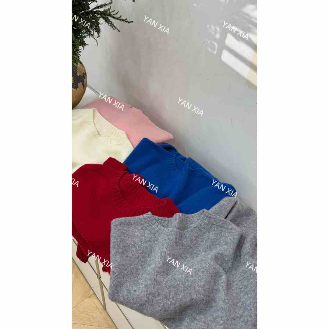 ”暖蜜糖“ 新年快乐 山羊绒+绵羊毛一线成衣高品质毛衣 百搭毛衣