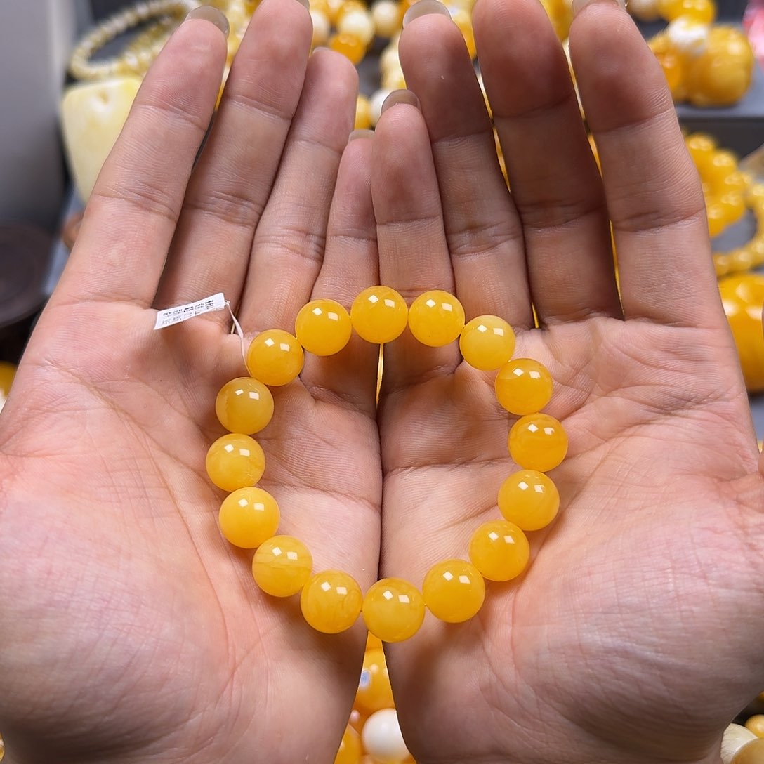 琥珀珠宝奇石未镶嵌12mm